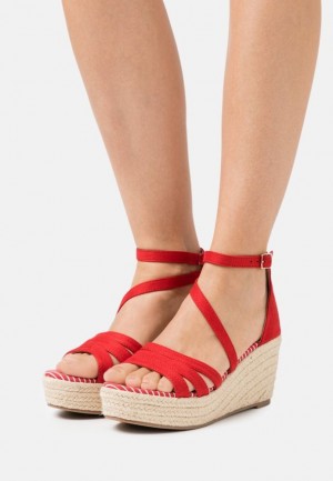 Anna Field Platform Sandals Sandalen Dames Rood | 9537-QSYBV