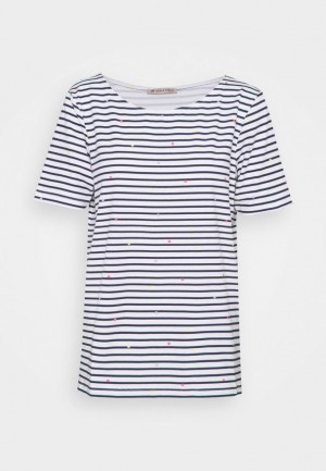 Anna Field Print T Shirt T-shirts Dames Wit | 7293-JHXOW