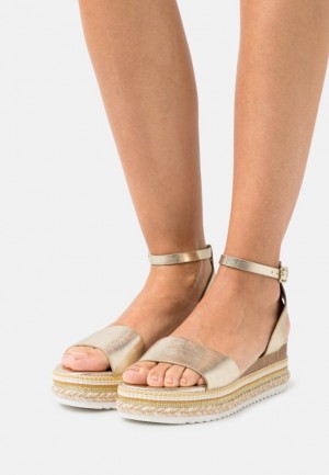 Anna Field Sandals Sandalen Dames Goud | 2374-ROVIU