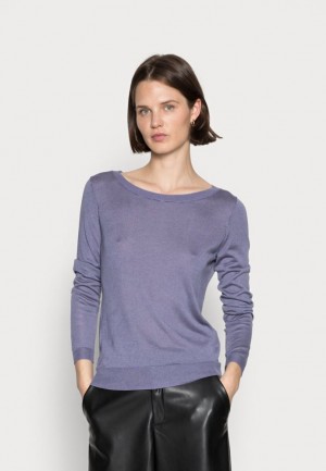 Anna Field Silk Blend Jumper Jumper Pullover Dames Blauw Grijs | 7036-RHWSV