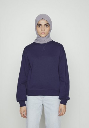 Anna Field Sweatshirt Pullover Dames Donkerblauw | 4108-NHOTX