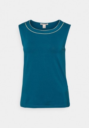 Anna Field Top T-shirts Dames Blauw | 8293-TSXAH