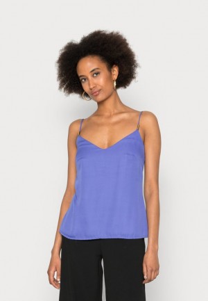 Anna Field Top T-shirts Dames Blauw | 9146-UQNIT