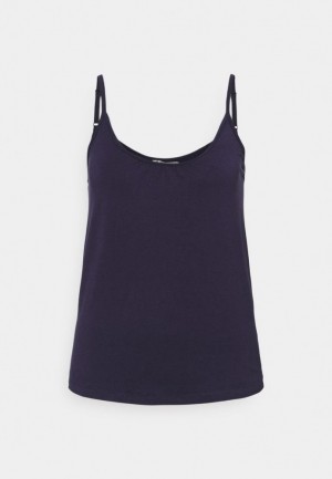 Anna Field Top T-shirts Dames Donkerblauw | 9123-YFWDP