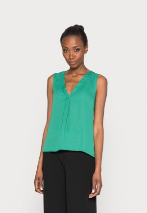 Anna Field Top T-shirts Dames Groen | 8371-KSJUO