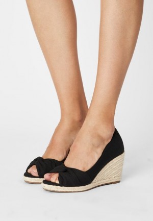 Anna Field Wedges Hakken Dames Zwart | 3846-BIHNG