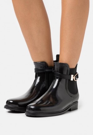 Anna Field Wellies Enkellaarzen Dames Zwart | 7562-NDYPR