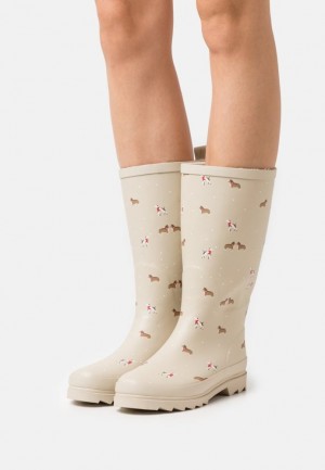 Anna Field Wellies Laarzen Dames Beige | 6917-ADCZU