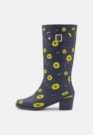 Anna Field Wellies Laarzen Dames Donkerblauw | 0196-FDIMV