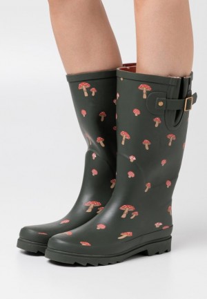 Anna Field Wellies Laarzen Dames Donkergroen | 3856-DMBSQ