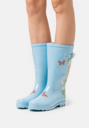 Anna Field Wellies Laarzen Dames Lichtblauw | 0861-RWHGJ