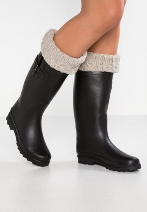 Anna Field Wellies Laarzen Dames Zwart | 2165-TKNSW