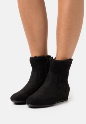 Anna Field Winter Booties Klassieke Ankle Boots Enkellaarzen Dames Zwart | 3409-FHTLU