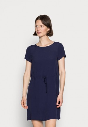 Anna Field Woven Jurken Basic Tunnel Day Jurken Jurk Dames Donkerblauw | 0792-RAUSF