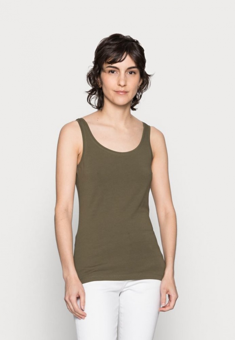 Anna Field Basic Tank 3er Pack Top T-shirts Dames Zwart | 5621-EJVMN