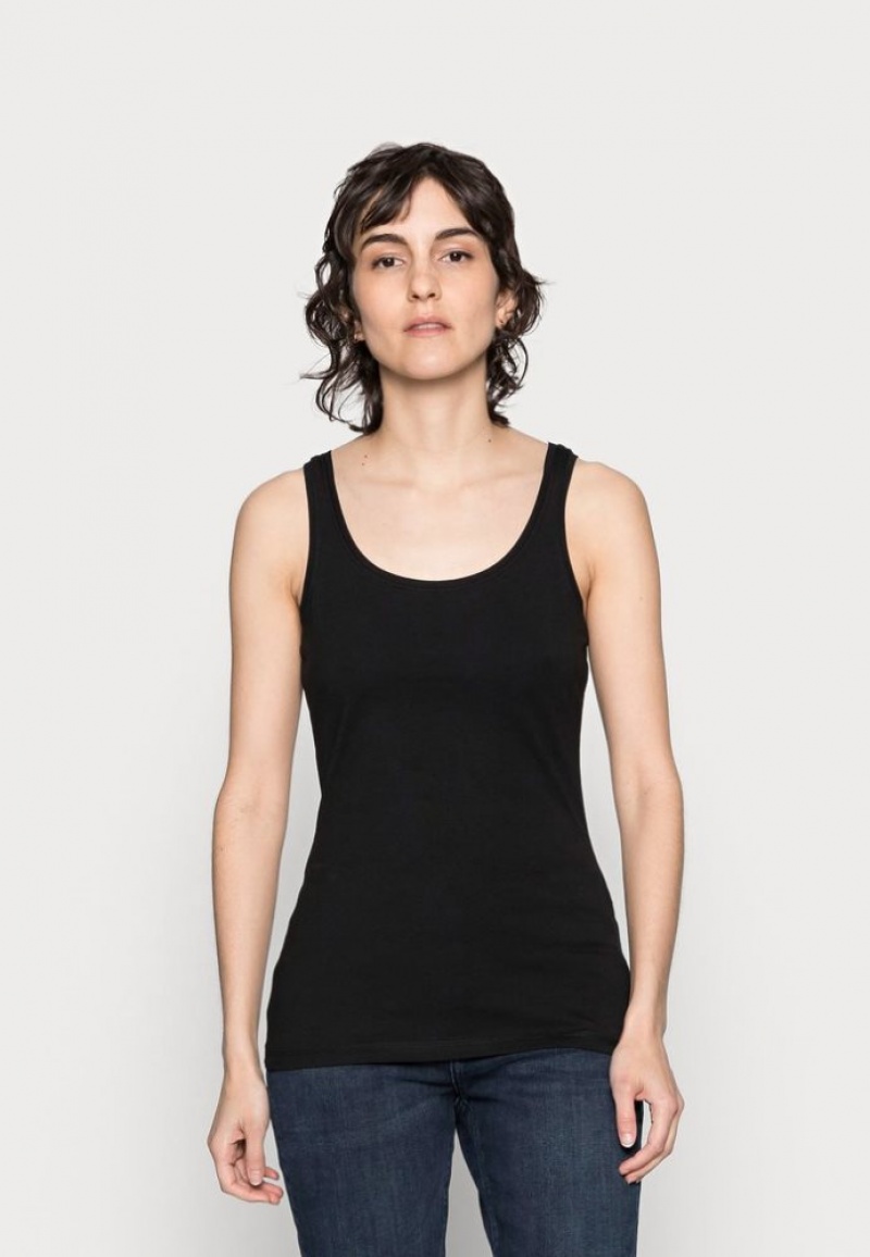 Anna Field Basic Tank 3er Pack Top T-shirts Dames Zwart | 2301-QPSDR