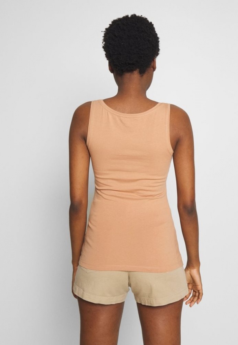 Anna Field Basic Tank 3er Pack Top T-shirts Dames Wit | 1857-YGIPT