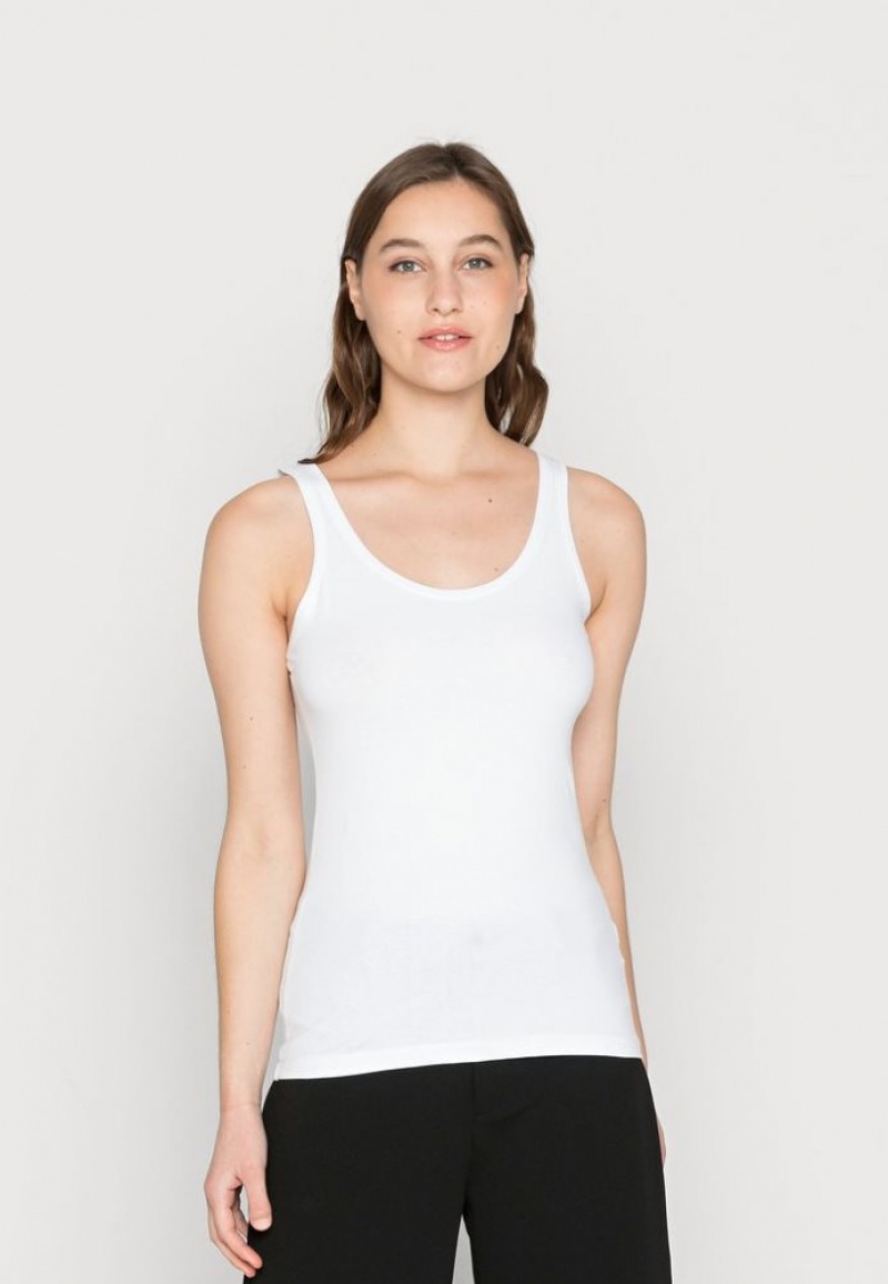 Anna Field Basic Tank 3er Pack Top T-shirts Dames Zwart | 8792-NRKPQ