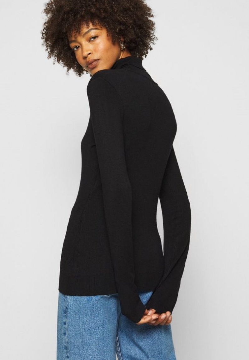 Anna Field Basic Turtle Neck Jumper Pullover Dames Zwart | 8619-QLSFE