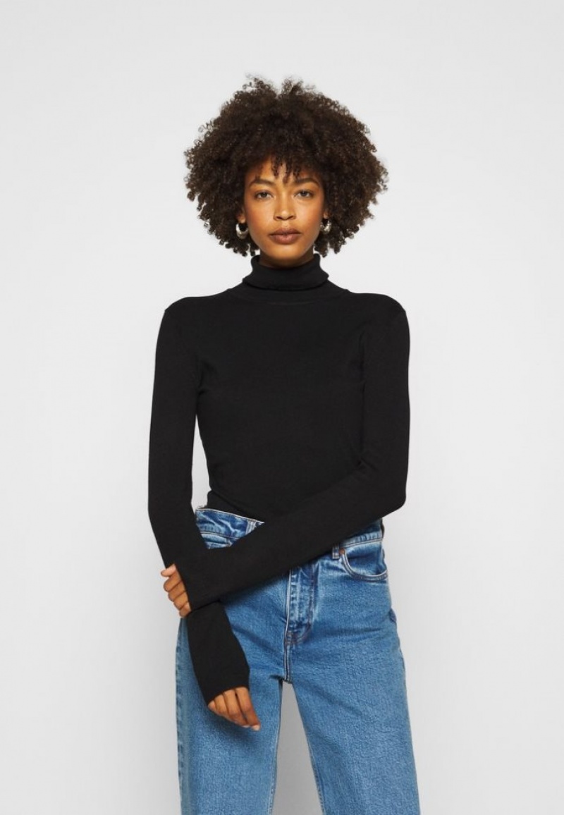 Anna Field Basic Turtle Neck Jumper Pullover Dames Zwart | 8619-QLSFE