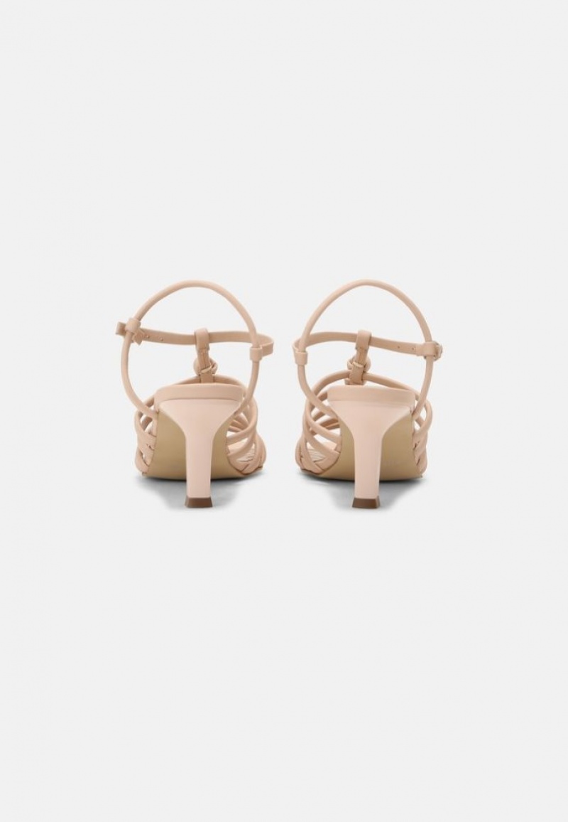 Anna Field Comfort Leren Sandals Sandalen Dames Beige | 6904-GPINE