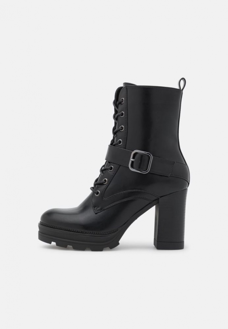 Anna Field High Hak Ankle Boots Enkellaarzen Dames Zwart | 3651-VKPFJ