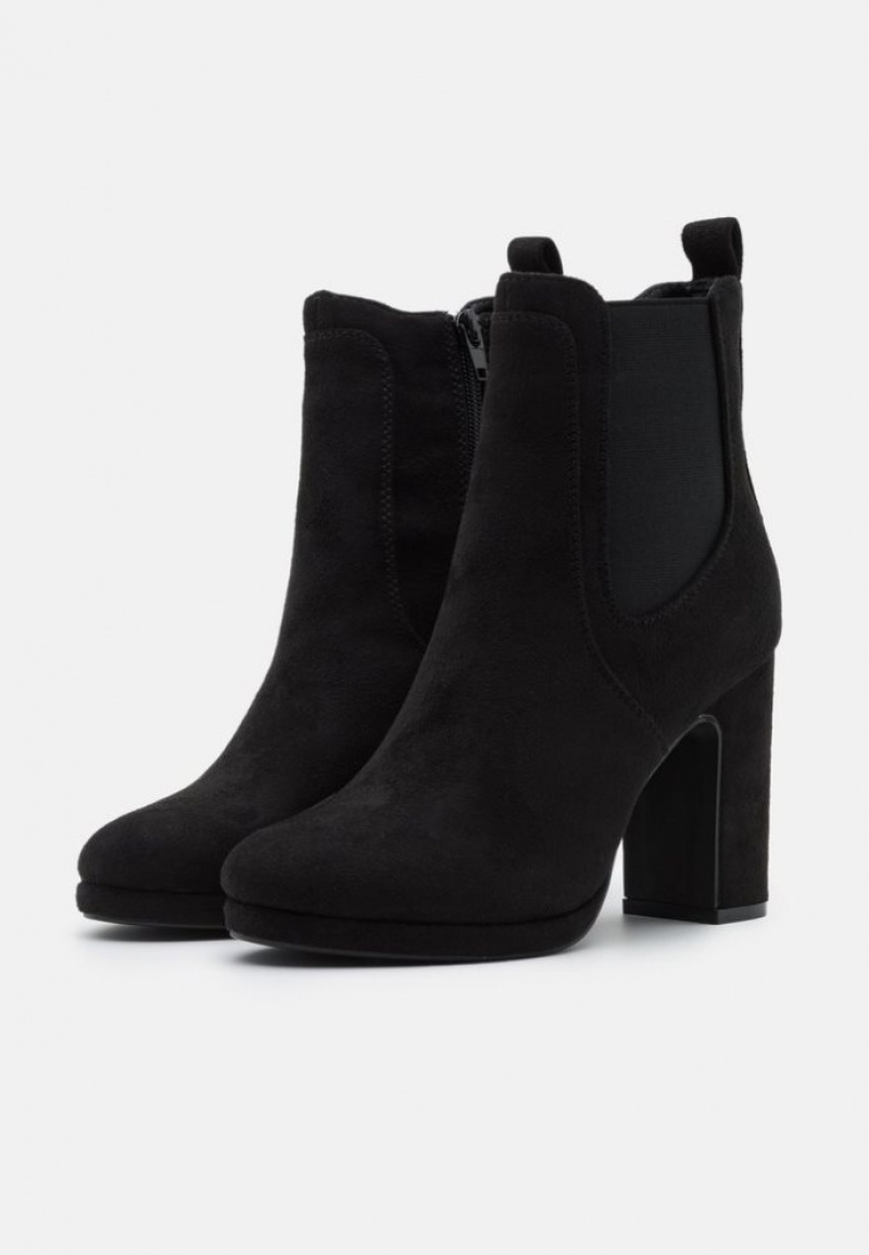 Anna Field High Hak Ankle Boots Enkellaarzen Dames Zwart | 2139-UFJLT