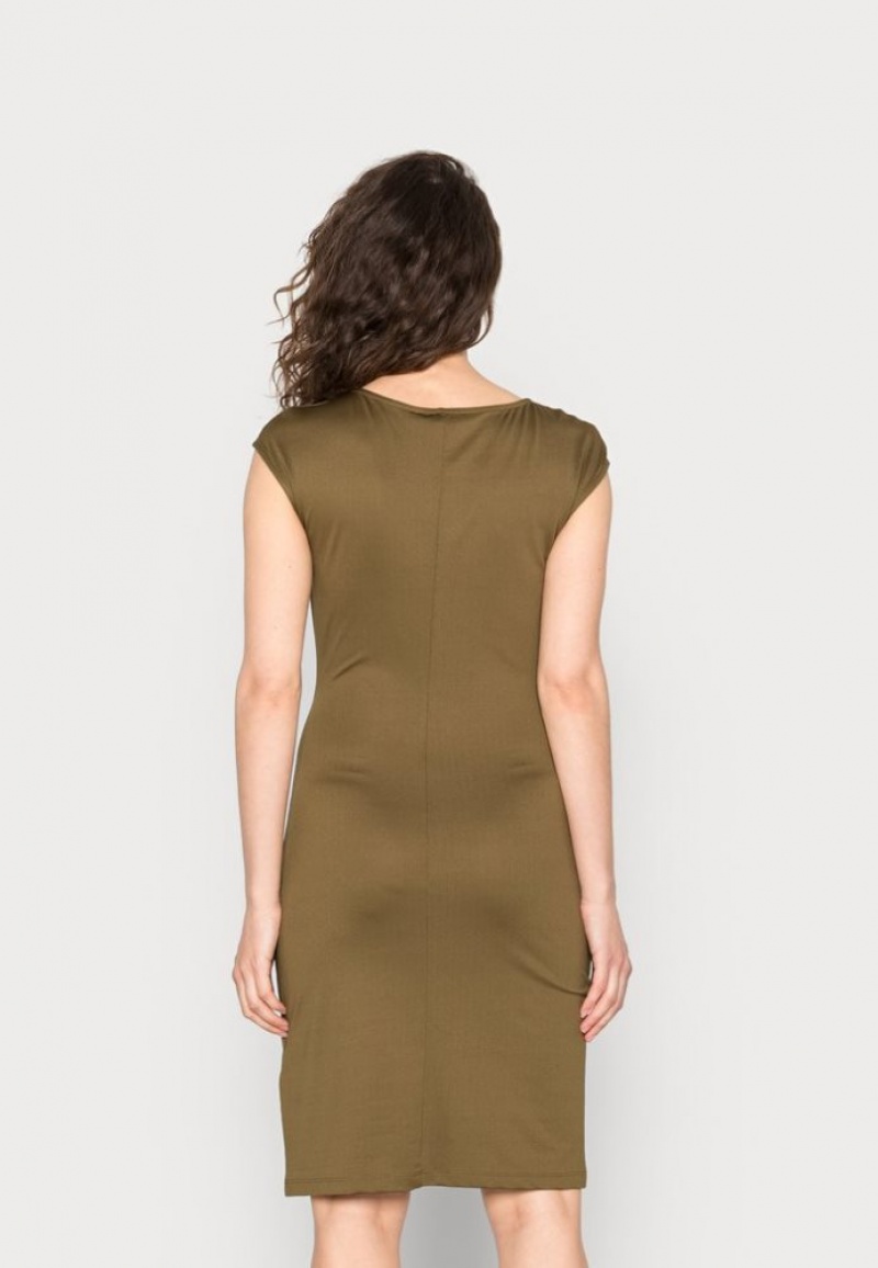 Anna Field Jersey Jurken Jurk Dames Khaki | 0958-ALXYZ