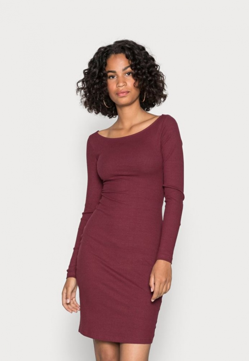 Anna Field Jumper Jurken Jurk Dames Bordeaux | 4073-CJHQP