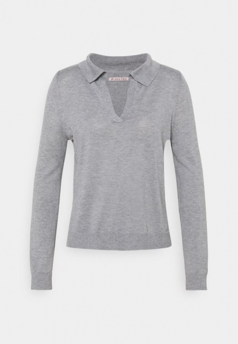 Anna Field Jumper Pullover Dames Grijs | 3791-OCPND