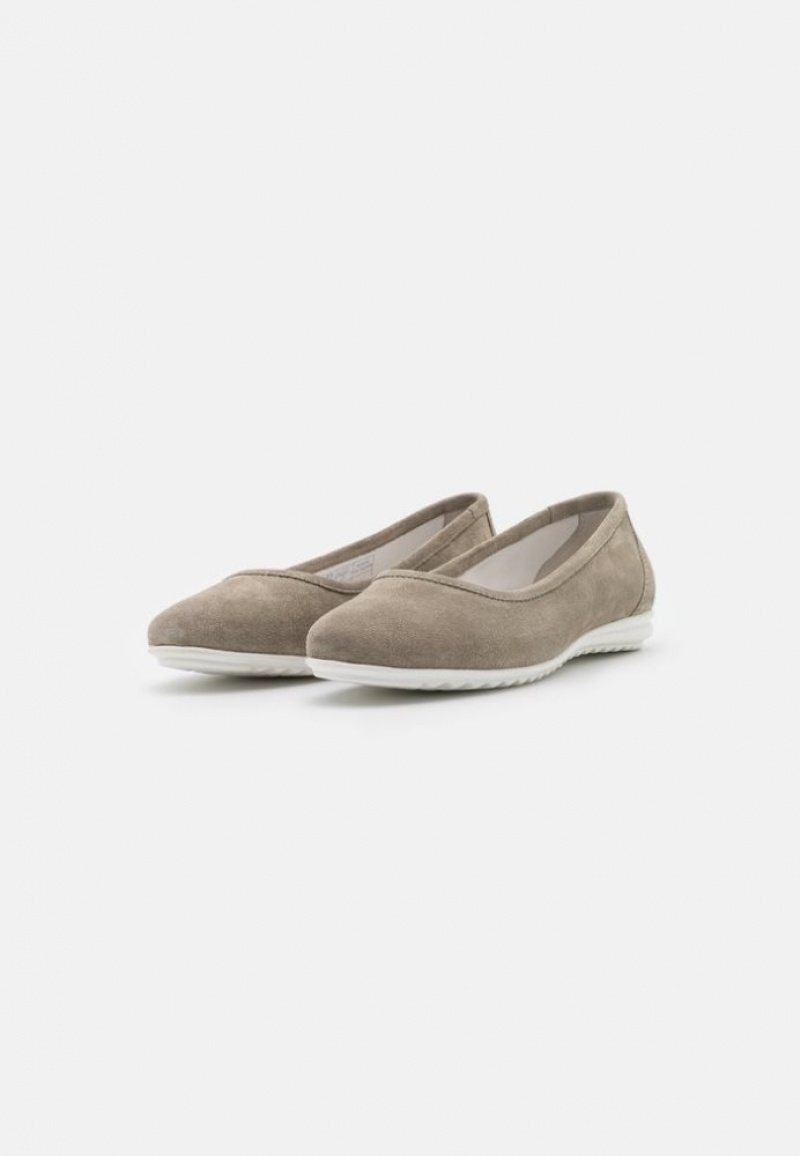 Anna Field Leren Comfort Ballet Pumps Ballerina Schoenen Dames Grijs | 3680-ATBOK