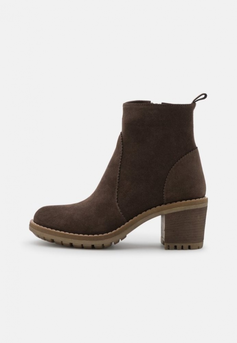 Anna Field Leren Klassieke Ankle Boots Enkellaarzen Dames Bruin | 4031-WIPAU