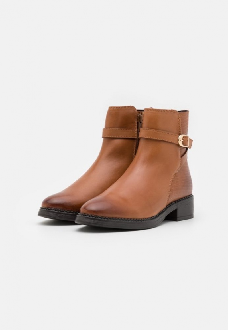 Anna Field Leren Klassieke Ankle Boots Enkellaarzen Dames Bruin | 1906-UFHDW