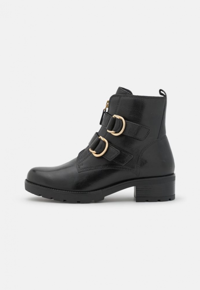 Anna Field Leren Klassieke Ankle Boots Enkellaarzen Dames Zwart | 8760-CRHPB