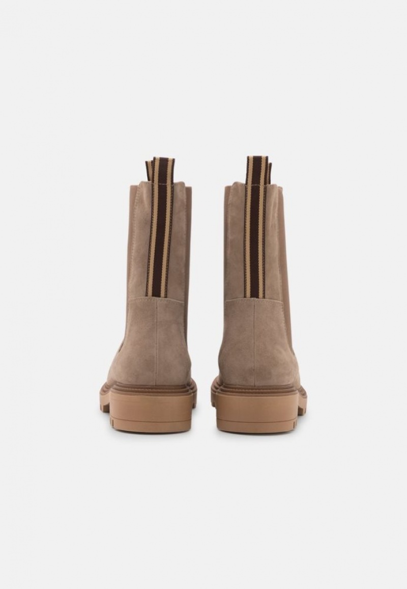 Anna Field Leren Klassieke Ankle Boots Enkellaarzen Dames Beige | 7806-JQYNO