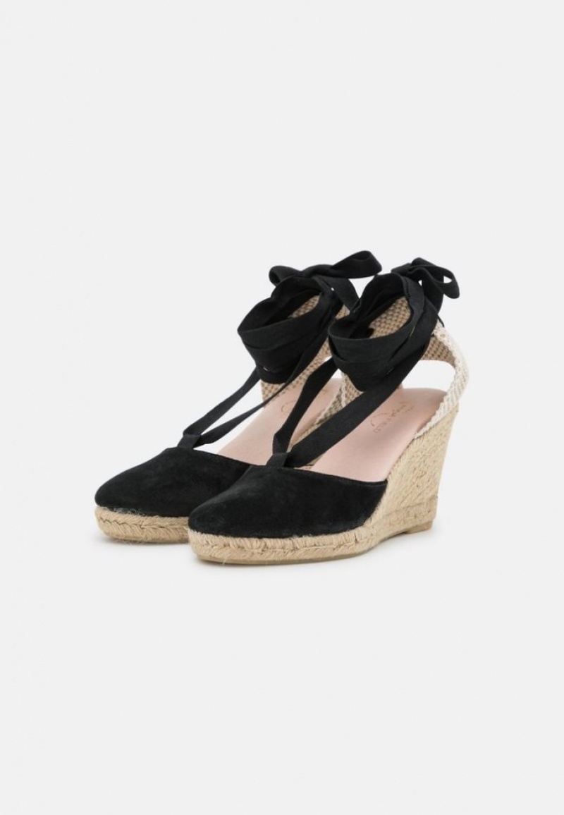 Anna Field Leren Platform Sandals Sandalen Dames Zwart | 5019-YIFKL