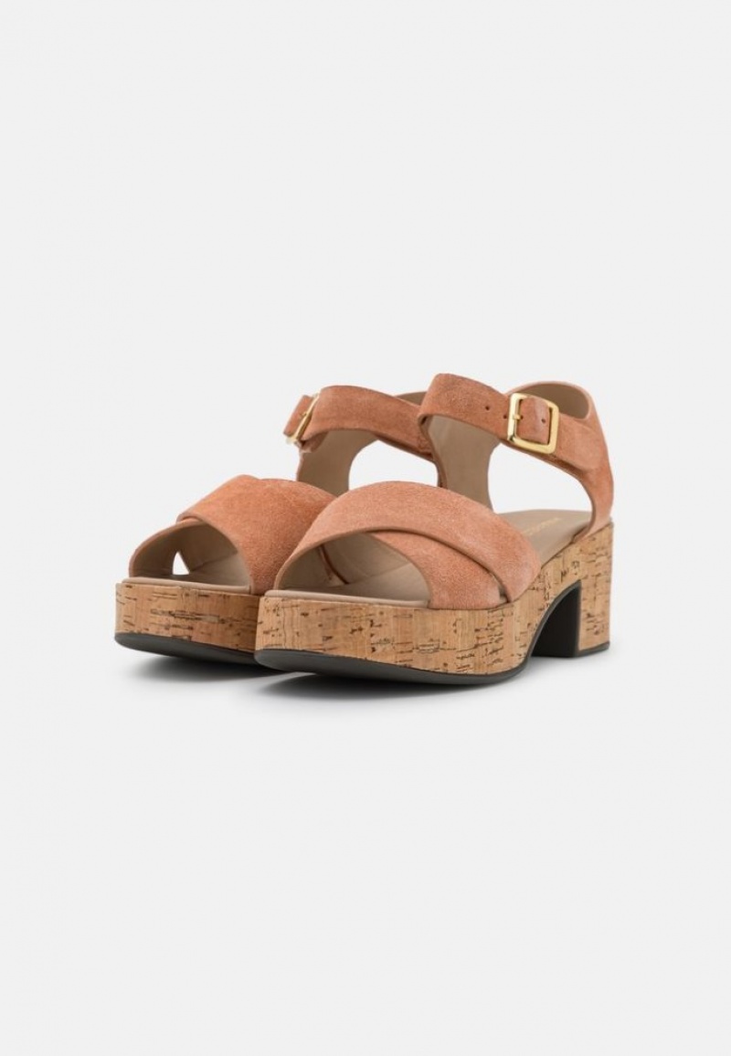 Anna Field Leren Platform Sandals Sandalen Dames Bruin | 6014-PQGMN