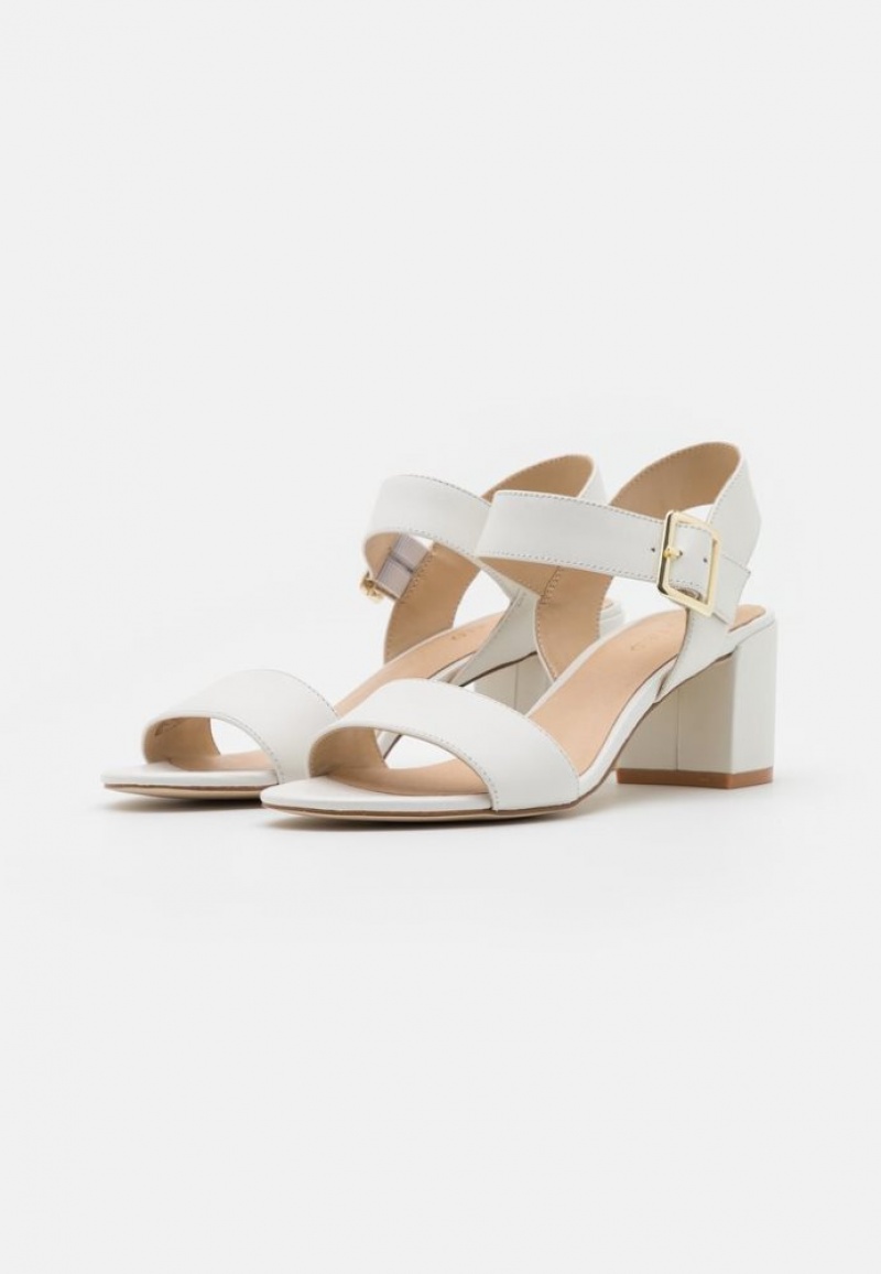 Anna Field Leren Sandals Sandalen Dames Wit | 4697-JTHZV