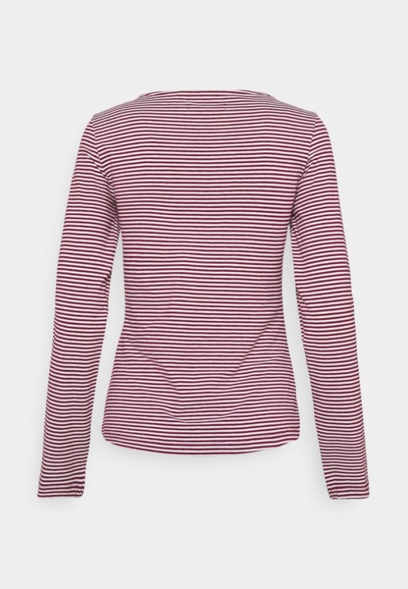 Anna Field Long Sleeved Top T-shirts Dames Donkerrood | 2631-YFJQO