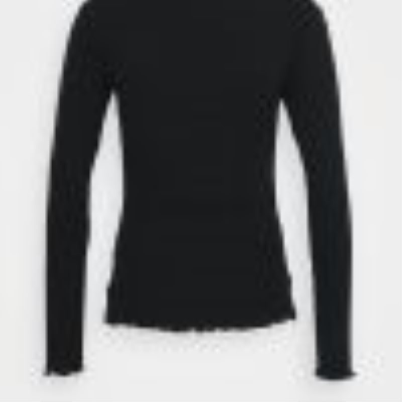 Anna Field Long Sleeved Top T-shirts Dames Zwart | 1907-YMLCN