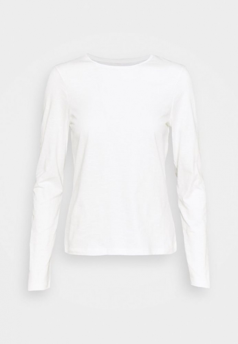 Anna Field Long Sleeved Top T-shirts Dames Wit | 1849-KEQLA