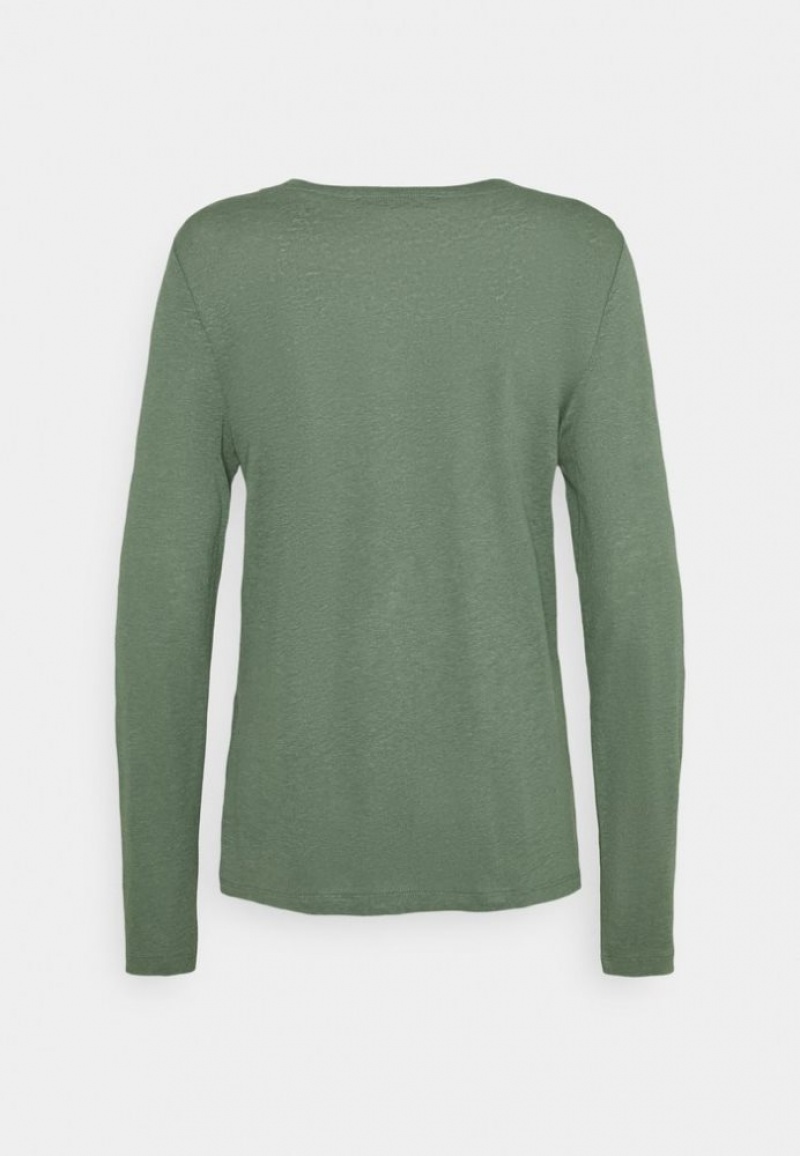 Anna Field Long Sleeved Top T-shirts Dames Lichtgroen | 1254-OMJFW