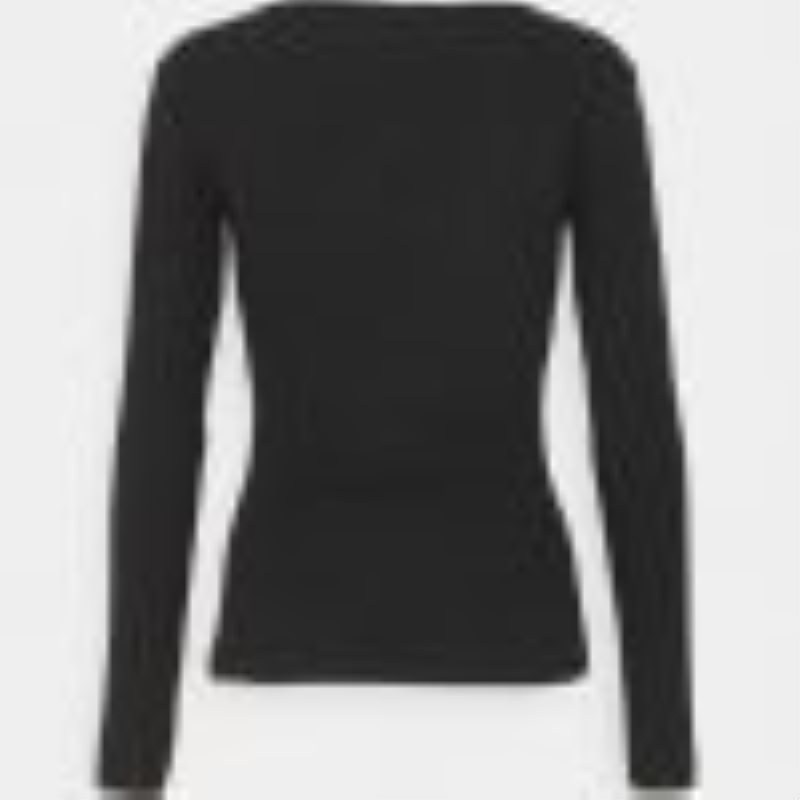 Anna Field Long Sleeved Top T-shirts Dames Zwart | 7823-ISUVQ