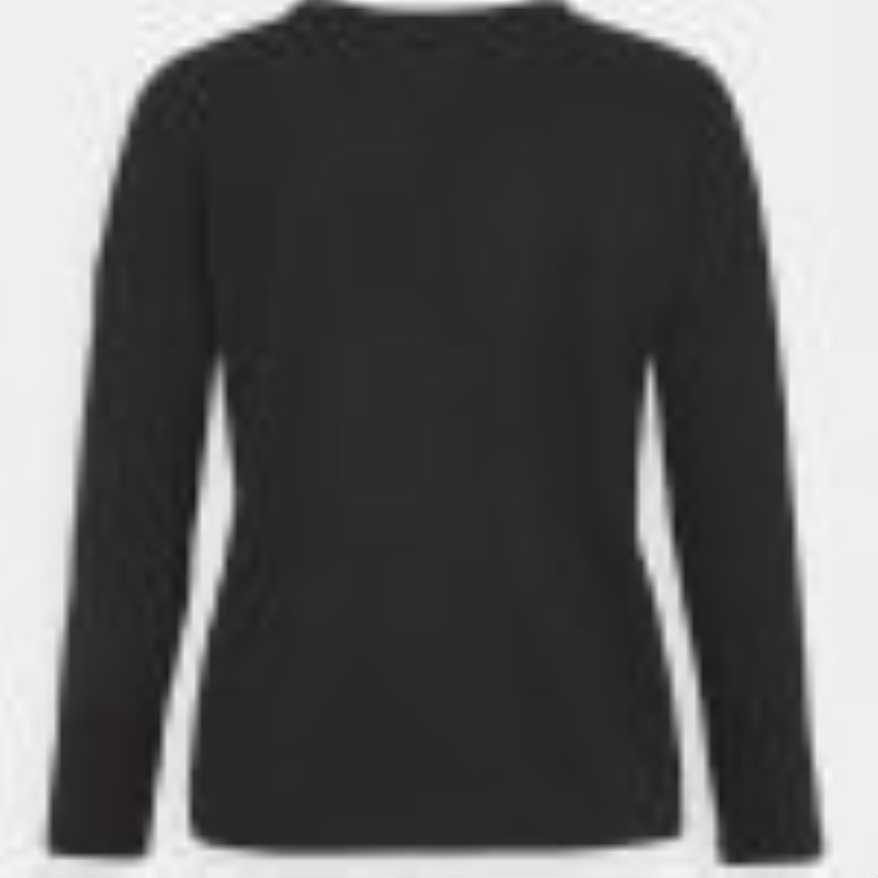 Anna Field Long Sleeved Top T-shirts Dames Zwart | 7159-RXSWQ