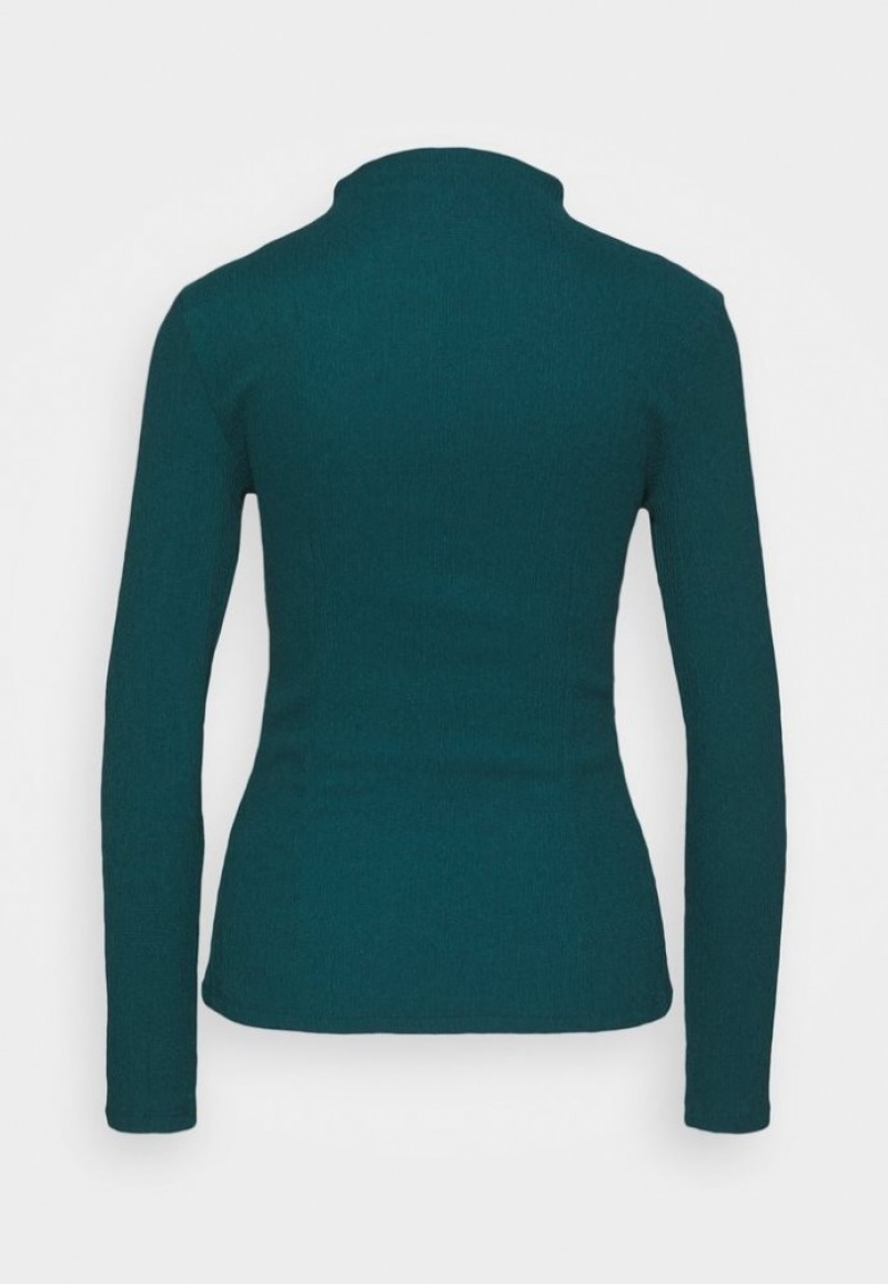 Anna Field Long Sleeved Top T-shirts Dames Turquoise | 7123-KAZTL