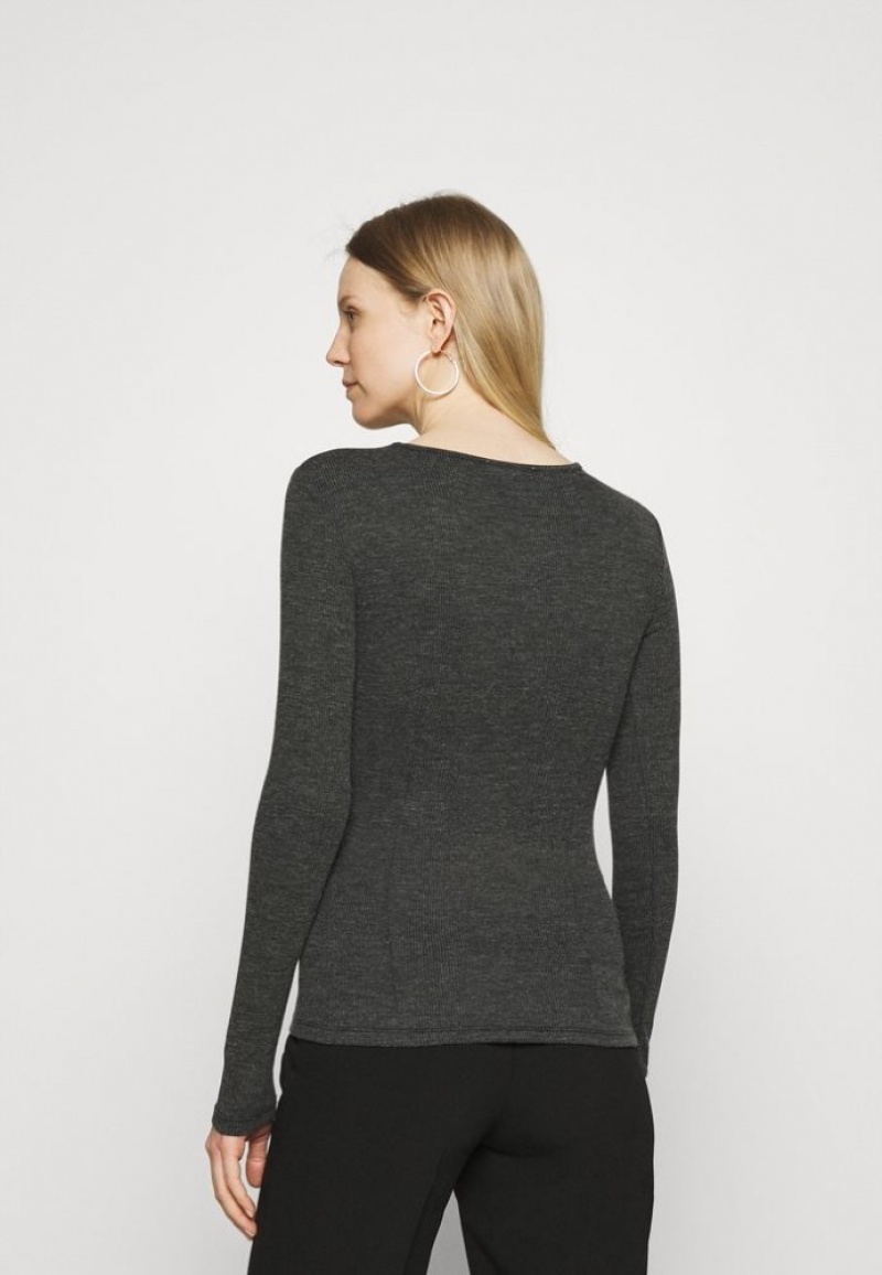 Anna Field Long Sleeved Top T-shirts Dames Grijs | 6713-GPXLA