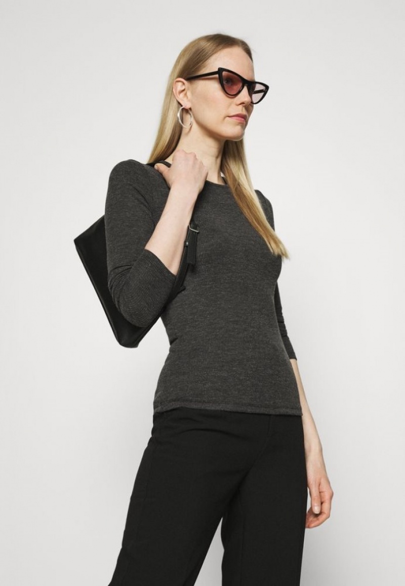 Anna Field Long Sleeved Top T-shirts Dames Grijs | 6713-GPXLA