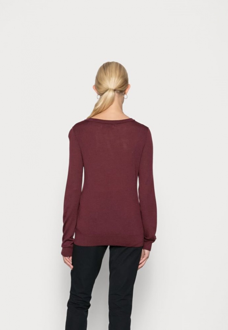 Anna Field Merino Wol Jumper Jumper Pullover Dames Bordeaux | 6240-GQAIH