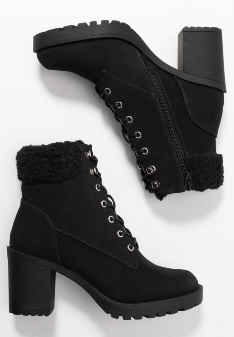 Anna Field Platform Ankle Boots Enkellaarzen Dames Zwart | 0978-BSOIY