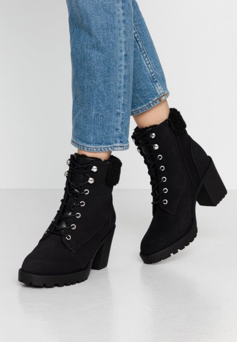 Anna Field Platform Ankle Boots Enkellaarzen Dames Zwart | 0978-BSOIY